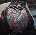 Miss Sixty Elegant Plaid Dress with Open Back new, black and blue