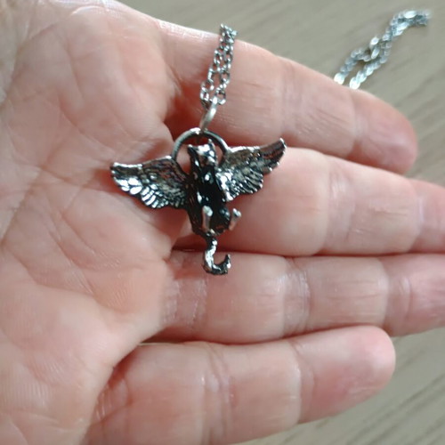 Cat Angel Pendant Necklace new, 18-inch chain