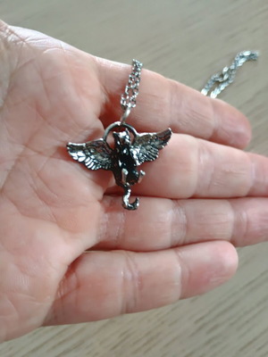 Cat Angel Pendant Necklace new, 18-inch chain