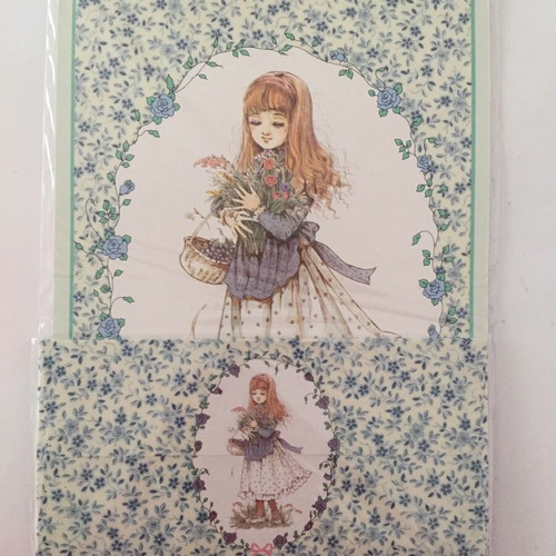 Aromatic complete stationery set new, 8 sheets, 4 envelopes, cover