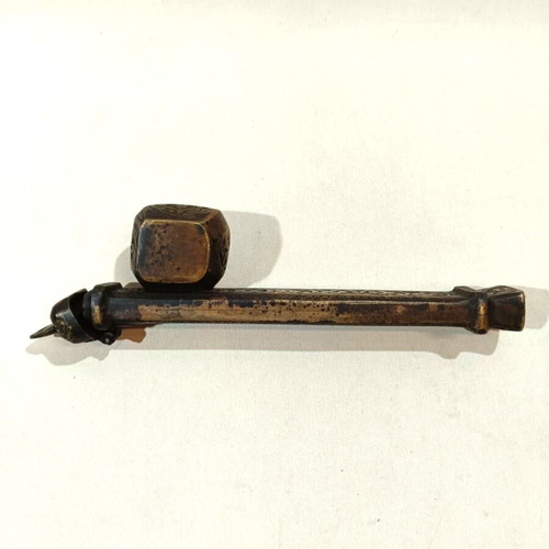 Bronze inkwell used with rich engraved designs