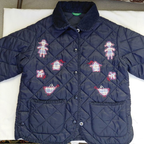 Benetton jacket for girl like new, size 116 cm, dark blue
