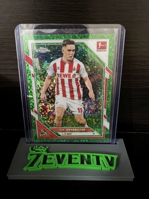 Isak Johannesson 2025-26 Topps Chrome Bundesliga Green Mini-Diamond Refractor card