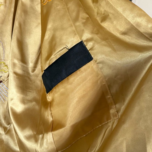 Silk kimono new, unworn, black and gold, size L