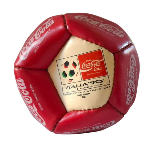 Vintage Coca-Cola Italia 90 Mini Soccer Ball collectible, like new
