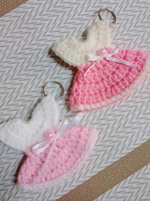 Knitted dress like new for birth gift or party favor