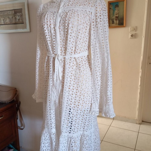 Anna Sui cotton dress size S new, white