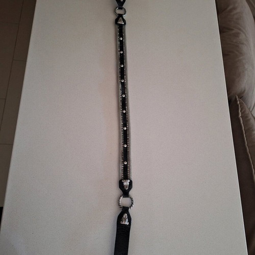 Berge belt like new, black and silver, size 100