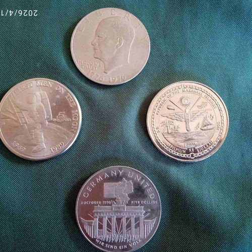 Commemorative coins like new, set of 4 pieces