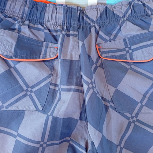 Giannis Ziros swim shorts Large used, gray and beige