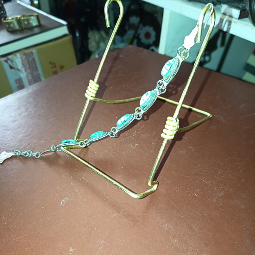 Egyptian bracelet with stones, like new, turquoise and silver