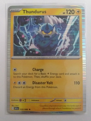 Pokemon Thundurus Rare Card new in sleeve