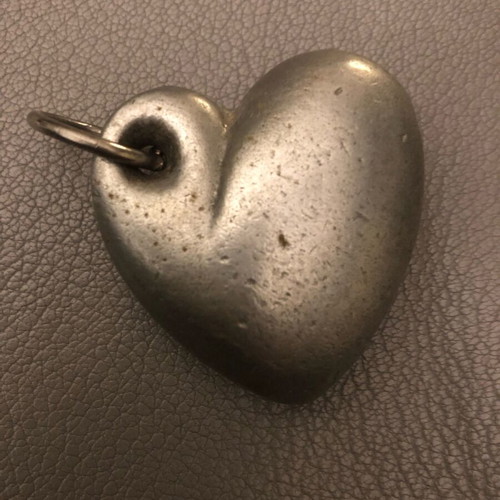 Silver heart keychains like new, set of 2 pieces