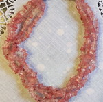 Vintage necklace with pink quartz like new, layered design