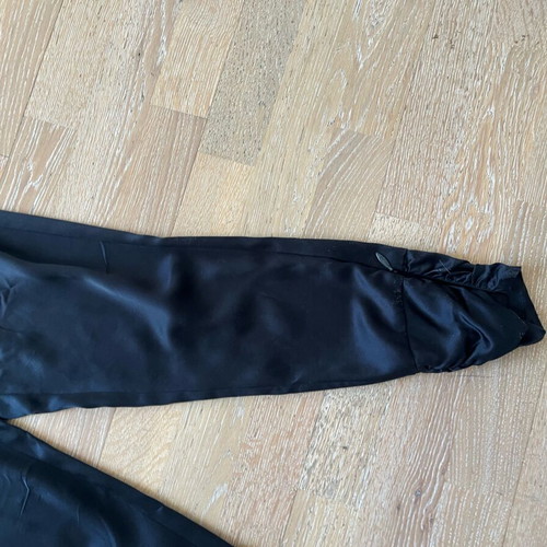 Juicy satin black one-piece jumpsuit like new, strapless with draping