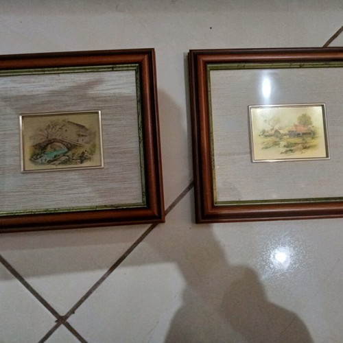 Two frames 18x16 with unique technique like new