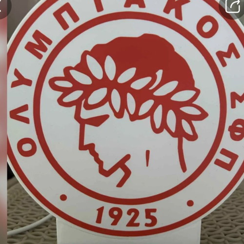 Olympiacos 3D-Printed Lightbox καινούργιο, LED διακοσμητικό φωτιστικό