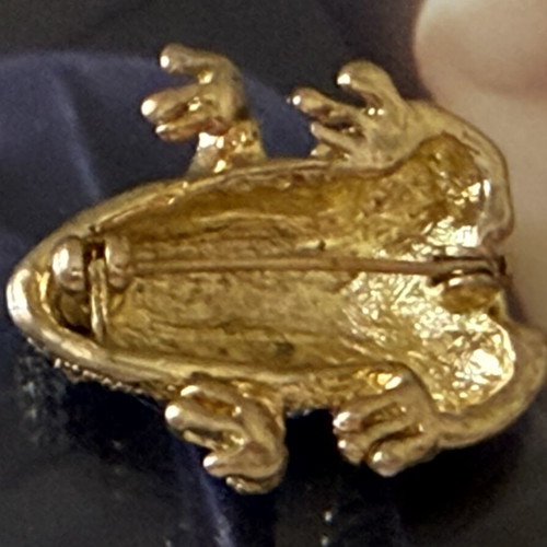 Vintage Czechoslovakian Frog Brooch custom jewellery like new