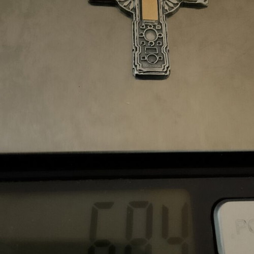Silver-gold cross 950 and 585 handmade from Mount Athos, like new