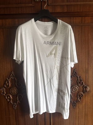 Armani Exchange short-sleeve shirt used, size XXL, white multicolor