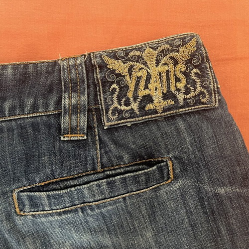 Ysatis vintage women's denim shorts used, size L 40 12, blue
