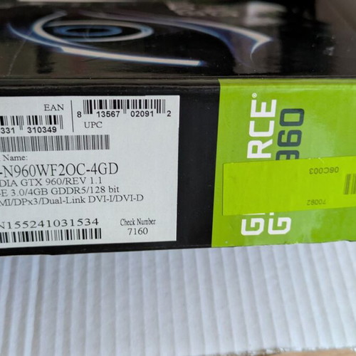 Gigabyte GeForce GTX 960 box