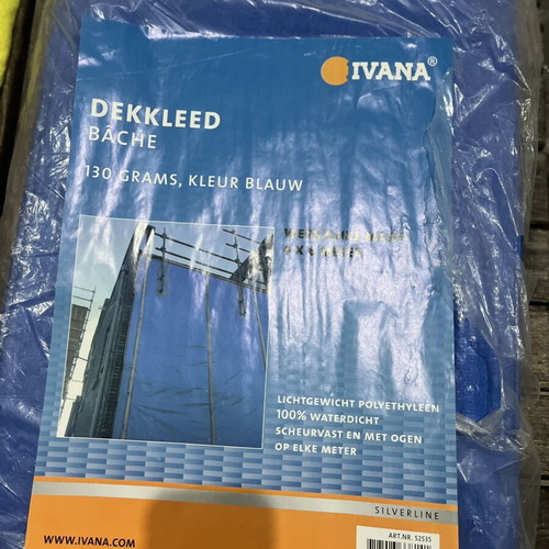 Protective tarpaulin 130gr 4x6m, waterproof with metal eyelets