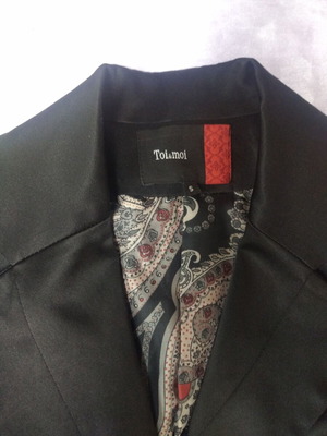 Toi&Moi women's satin blazer, black, sizes S-M