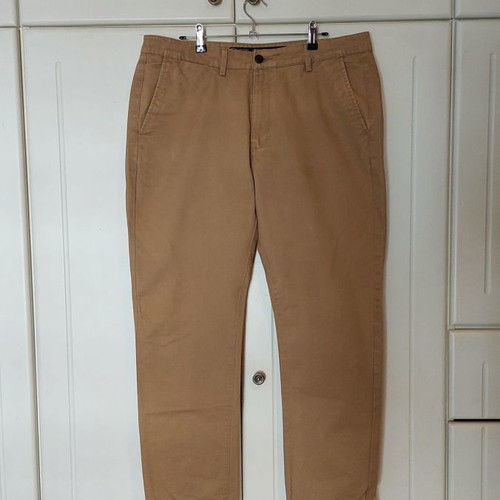 Burton London Men's Chino Slim Fit Pants Used Beige Brown