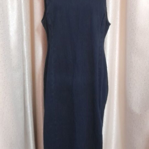 Zara long blue denim dress