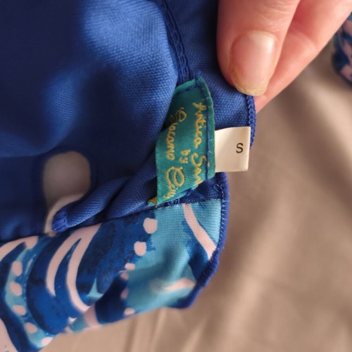 Designer bikini Antica Sartoria by Giacomo Cinque like new, blue and white