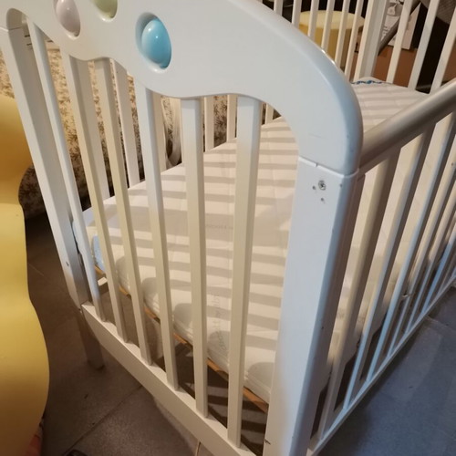 Baby cot with mattress used, needs assembly