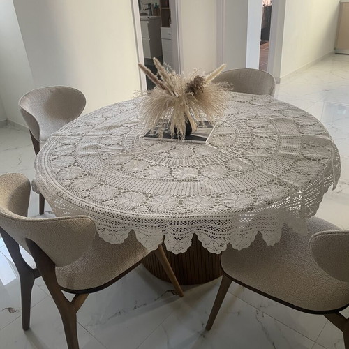 Machine Crochet Tablecloth new, thick and heavy fabric