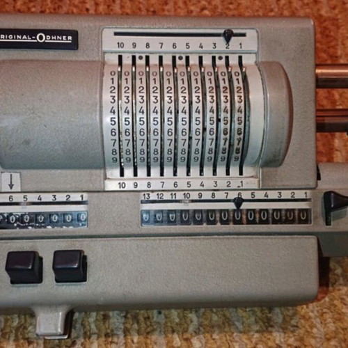 Original-Odhner vintage hand calculator used