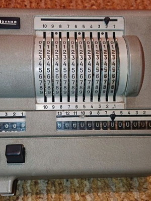 Original-Odhner vintage hand calculator used