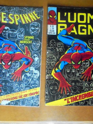 Spiderman #101 comic used, Italian and German editions