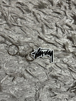 Stussy keychain new, black and white