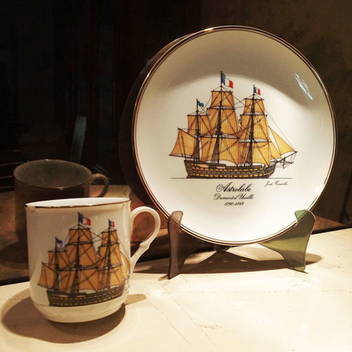 Porcelain collection The Ships of the Great Navigators new, set of 12 plates and cups Furstenberg
