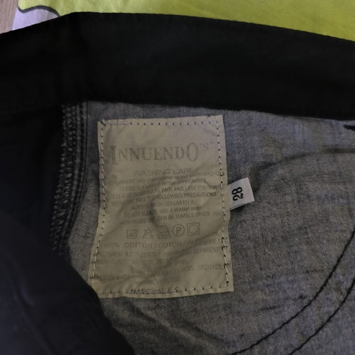 Men's fabric cargo-style pants black size L new