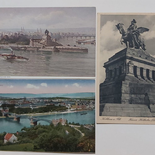Vintage German postcards Koblenz used, lot of 7