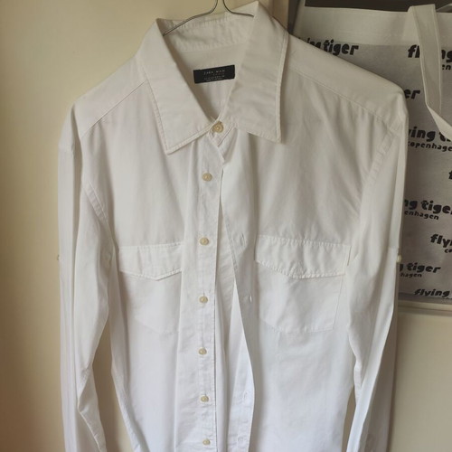 Zara men's shirt white, like new, sizes S, M, L