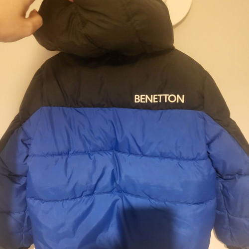 Benetton boys' jacket age 6, black and blue