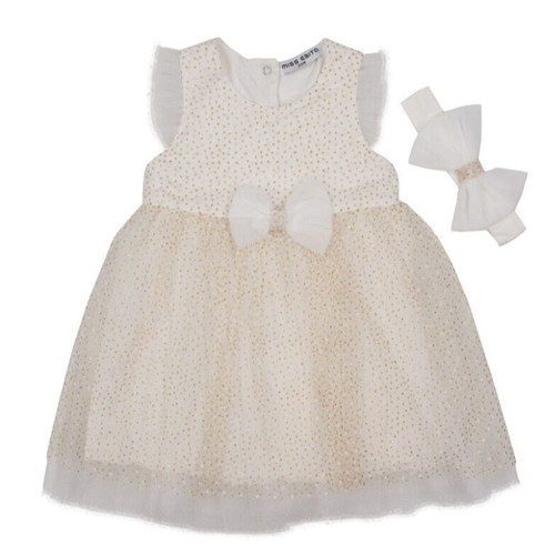 Baby dress with tulle 6 months new with baby headband