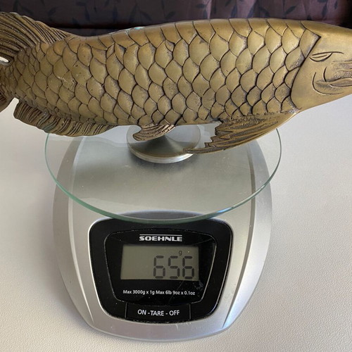 Bronze fish statue used, copper golden dragonfish symbol