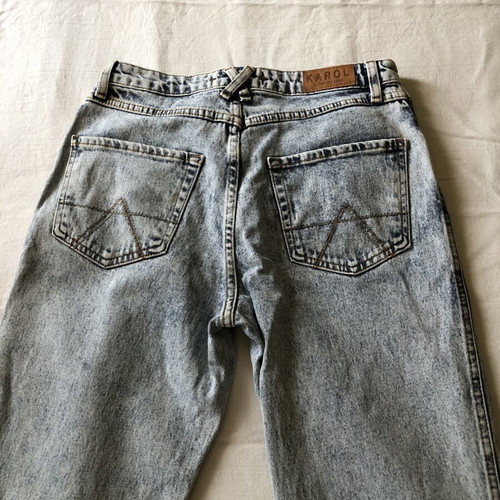 Karol women's jeans, light blue acid wash, size XS 34
