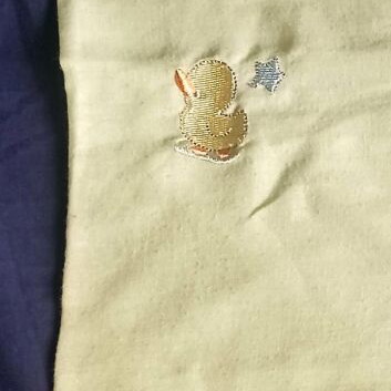 Cot pillowcase new, cotton, light green with duck and star design