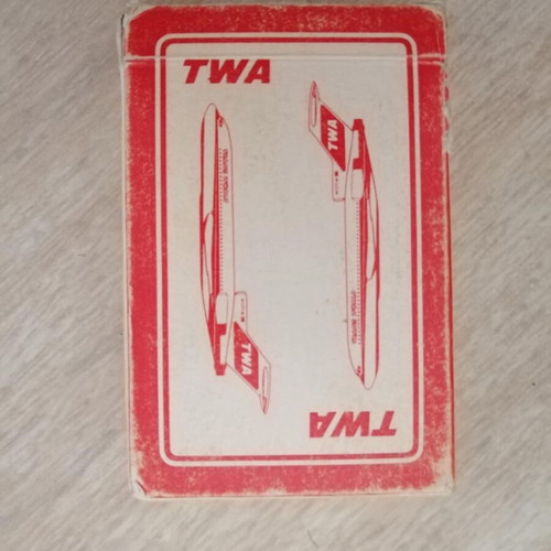 Vintage TWA Playing Cards used, 1980s collectible deck