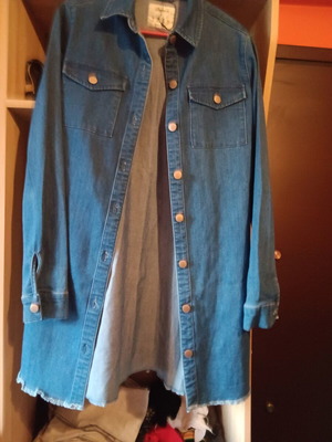 Denim Co shirt dress jacket medium like new