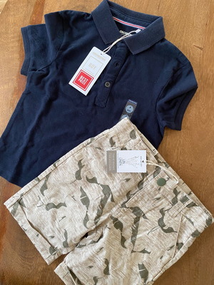 Children's clothing set boy 4 years new Orchestra polo shirt and shorts