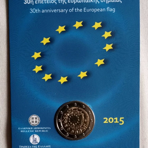 2 Euro Coin 30th Anniversary of the European Flag new